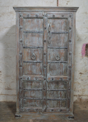 Vintage Wooden Almirah Antique Rustic Wardrobe for Home Decor RD AH-252
