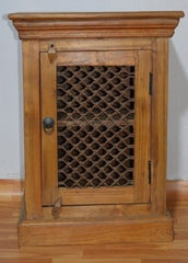 Traditional Jali Wooden Cabinet by Ramdev Art – Indian Furniture with Rustic Charm