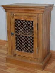 Traditional Jali Wooden Cabinet by Ramdev Art – Indian Furniture with Rustic Charm