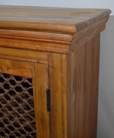 Traditional Jali Wooden Cabinet by Ramdev Art – Indian Furniture with Rustic Charm