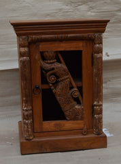 Rustic Wooden Cabinet by Ramdev Art – Traditional Indian Side Unit with Hand-Carved Detailing
