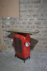 Vintage Tractor Front Bar Console – Rustic Indian Industrial Furniture for Home & Café