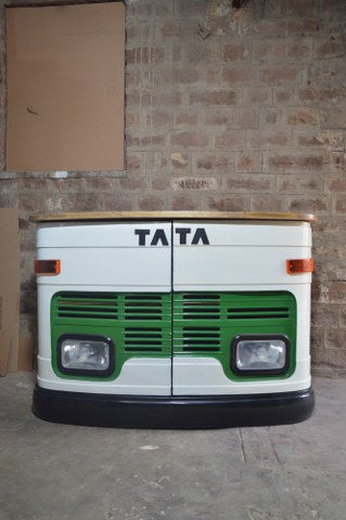 Industrial TATA Truck Bar Cabinet – Reclaimed Indian Furniture with Vintage Charm