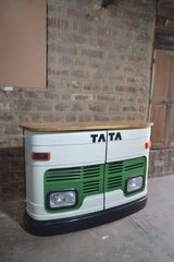 Industrial TATA Truck Bar Cabinet – Reclaimed Indian Furniture with Vintage Charm