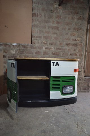 Industrial TATA Truck Bar Cabinet – Reclaimed Indian Furniture with Vintage Charm