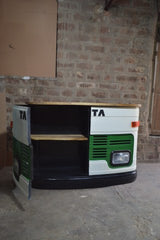 Industrial TATA Truck Bar Cabinet – Reclaimed Indian Furniture with Vintage Charm